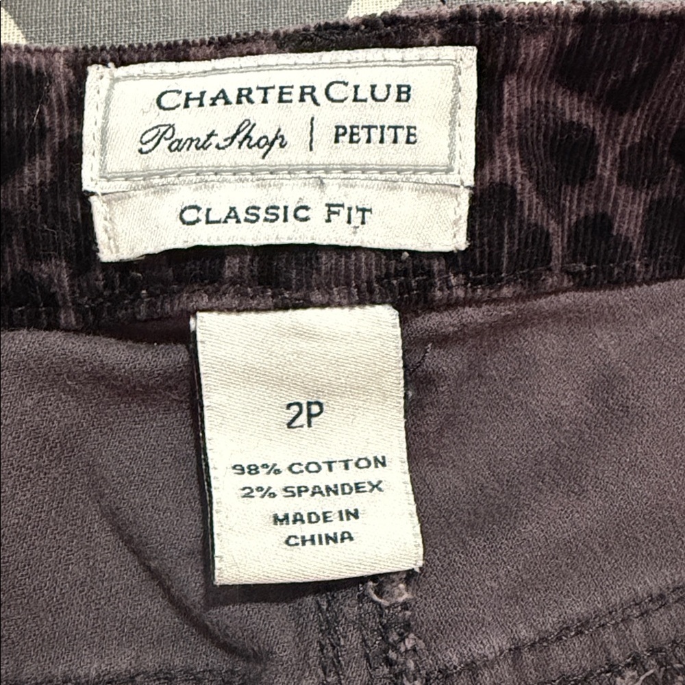 Charter Club classic fit corduroy petite pants - Picture 7 of 7